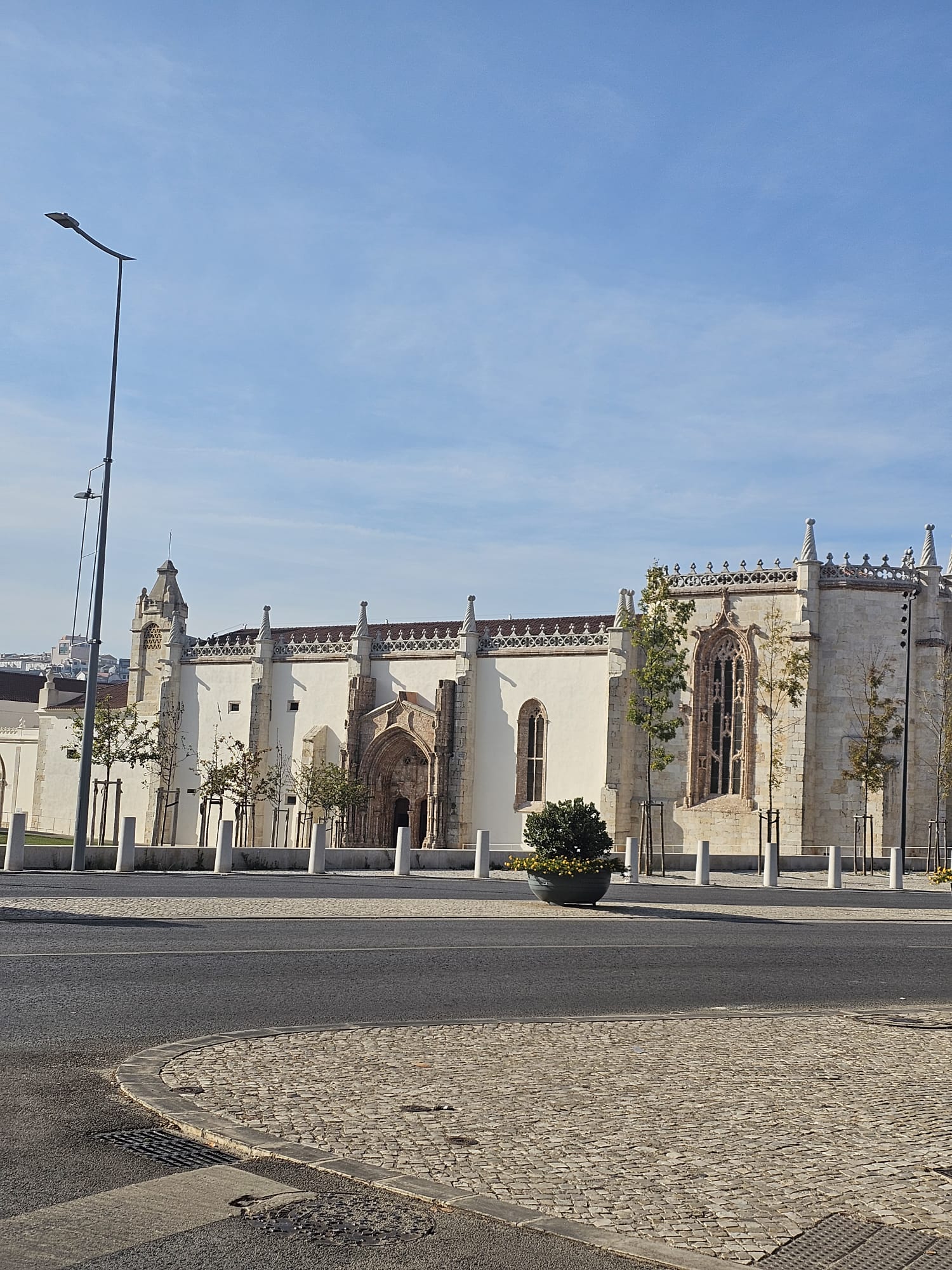 Front view of the Monastery of Jesus in Setubal Portugal